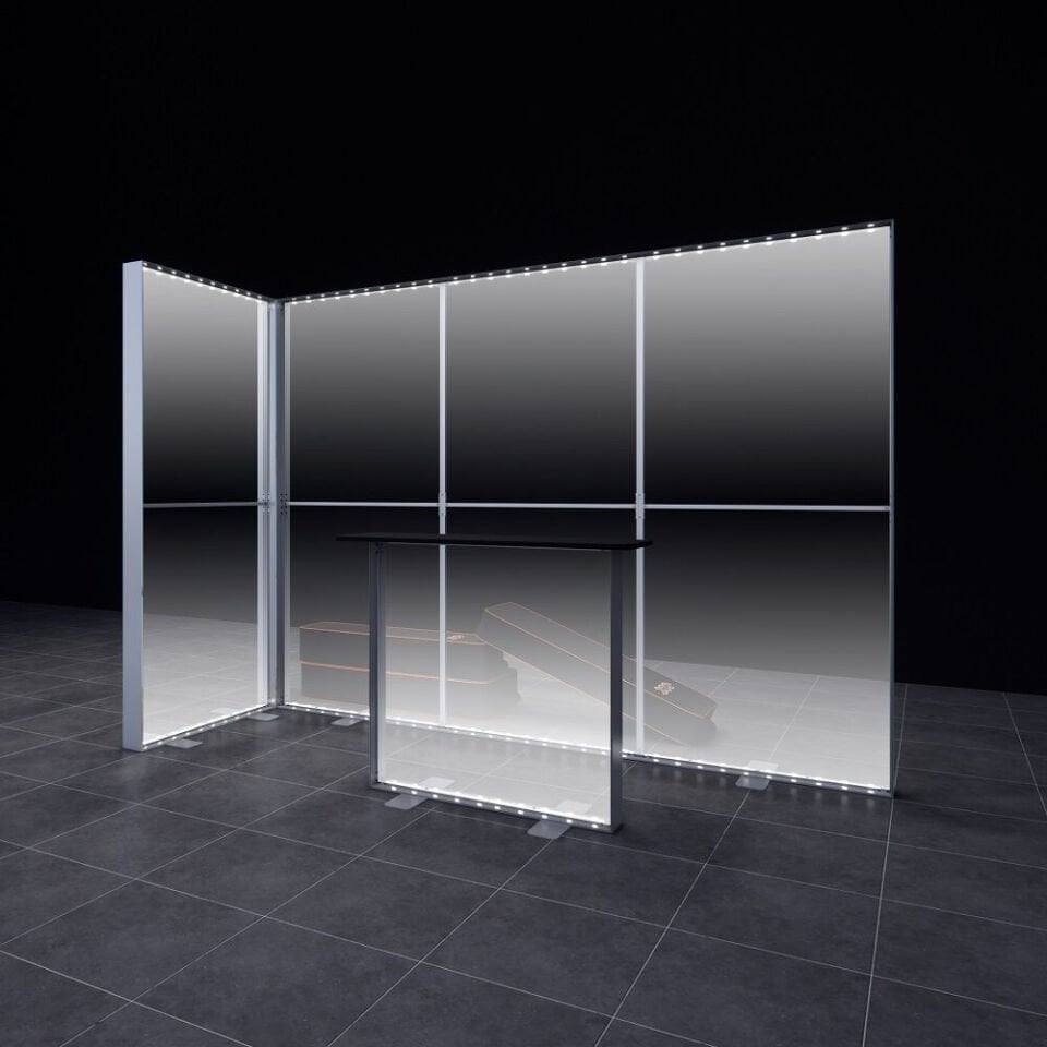 3x1m h225cm Lightbox L Stand