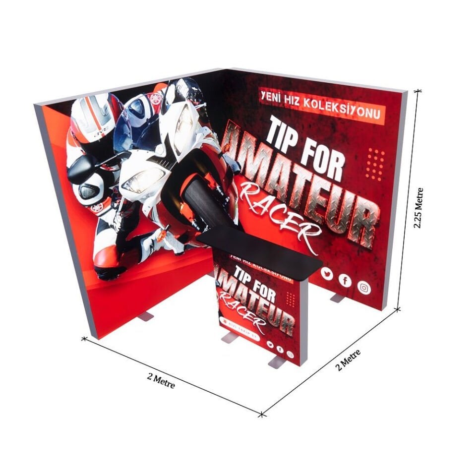 2x2m h225cm Lightbox L Stand