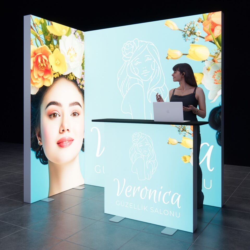 2x1m h225cm Lightbox L Stand