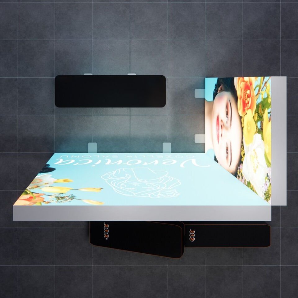 2x1m h225cm Lightbox L Stand