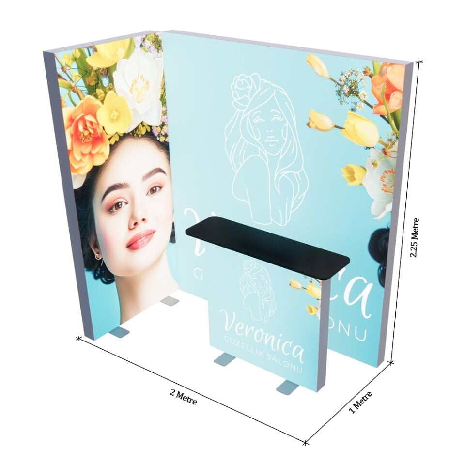 2x1m h225cm Lightbox L Stand