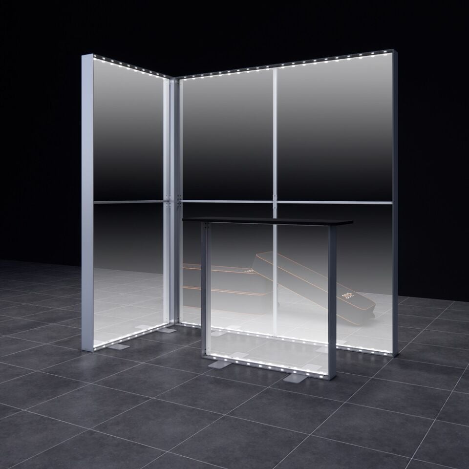 2x1m h225cm Lightbox L Stand