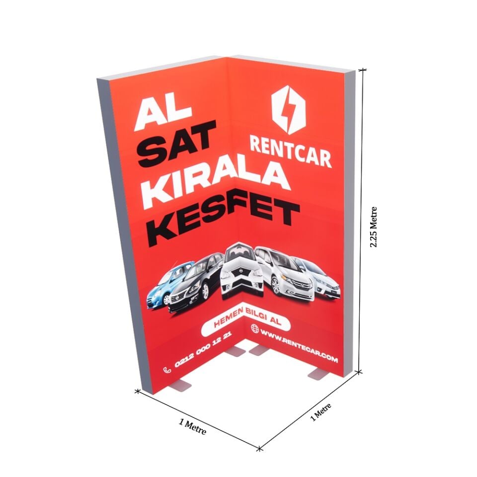 1x1m h225cm Lightbox L Stand