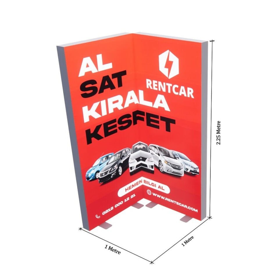 1x1m h225cm Lightbox L Stand