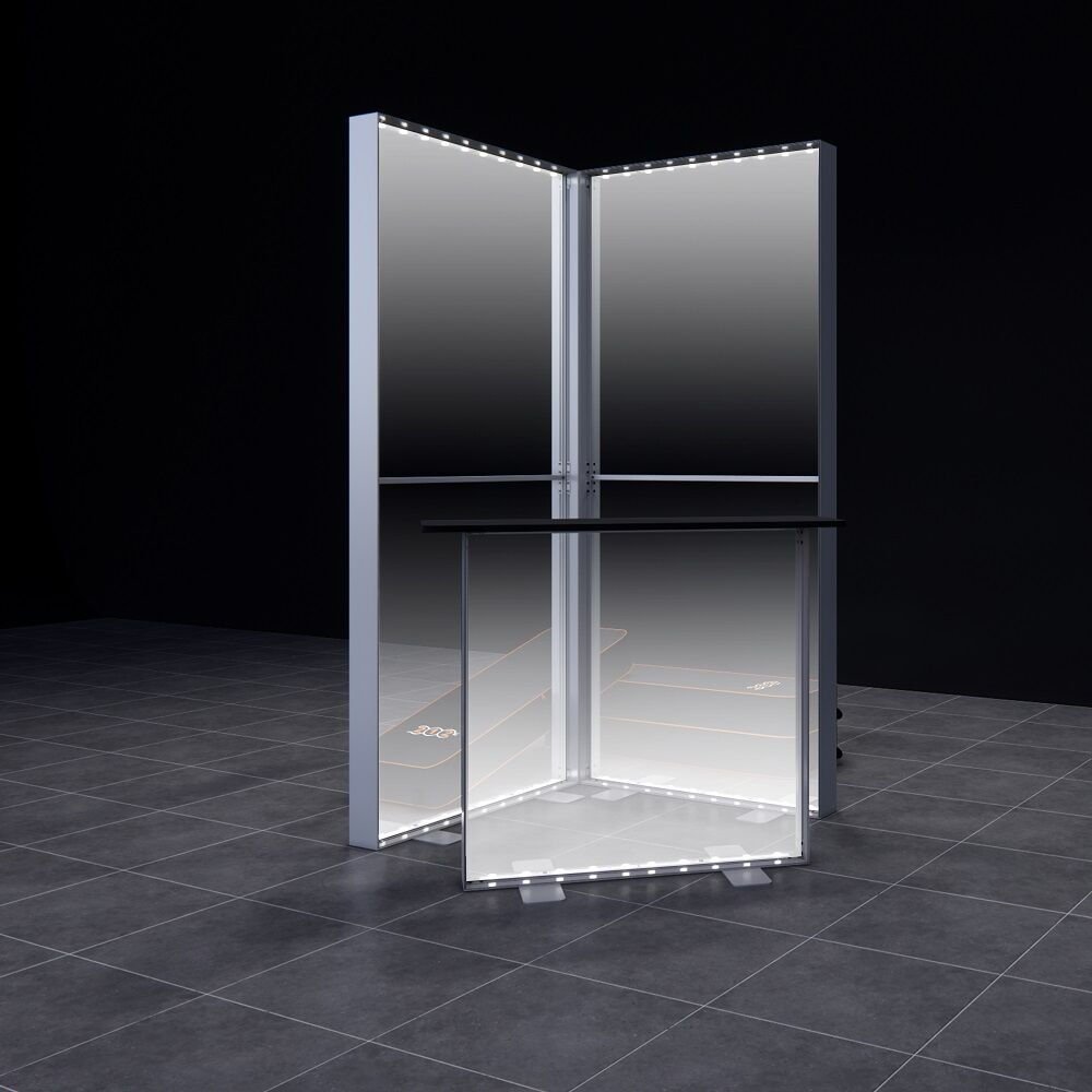 1x1m h225cm Lightbox L Stand | Reklam212