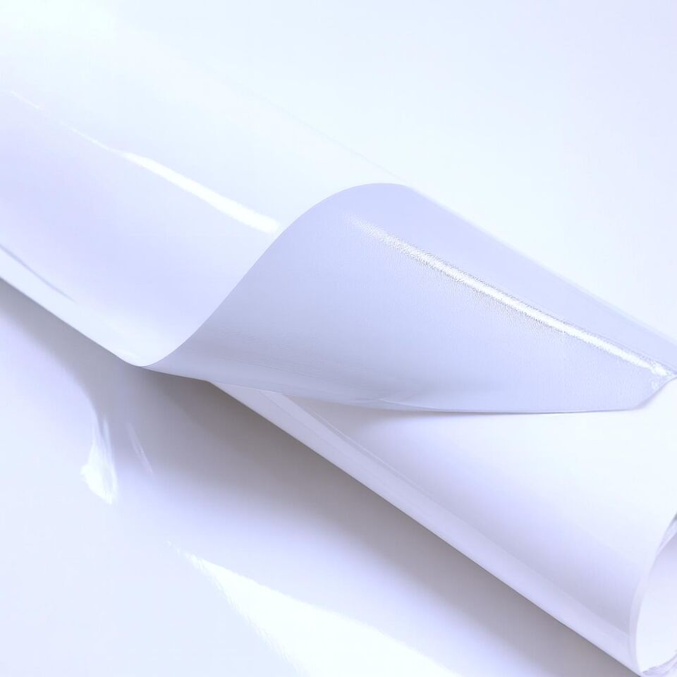 Parlak Arkası Beyaz Folyo Baskı Oracal