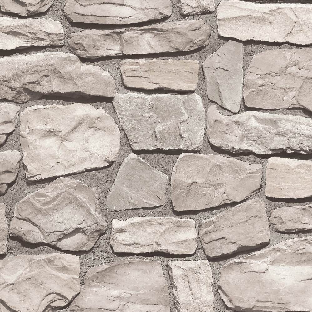 Krem Renk Taş Desen Duvar Kağıdı