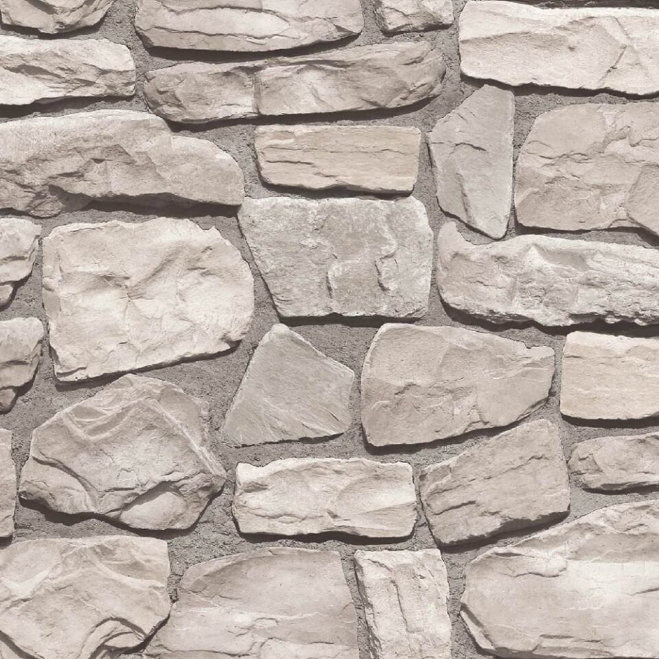 Krem Renk Taş Desen Duvar Kağıdı