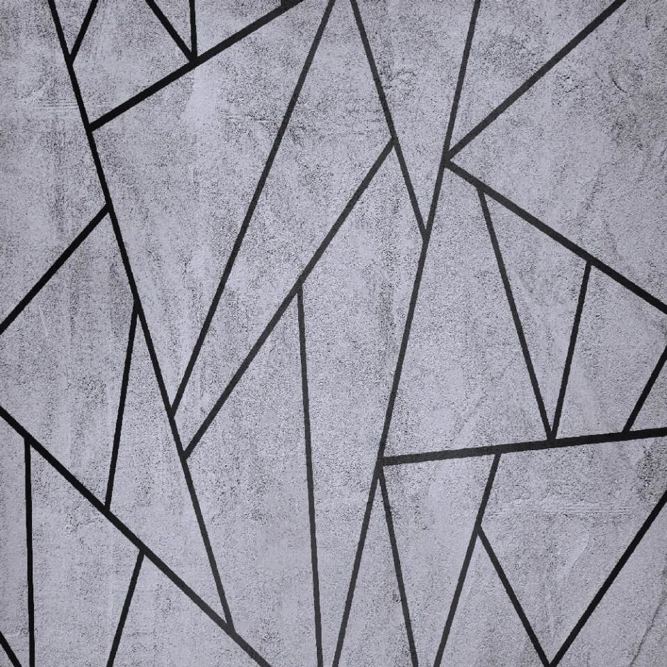Gri Geometrik Desen Duvar Kağıdı