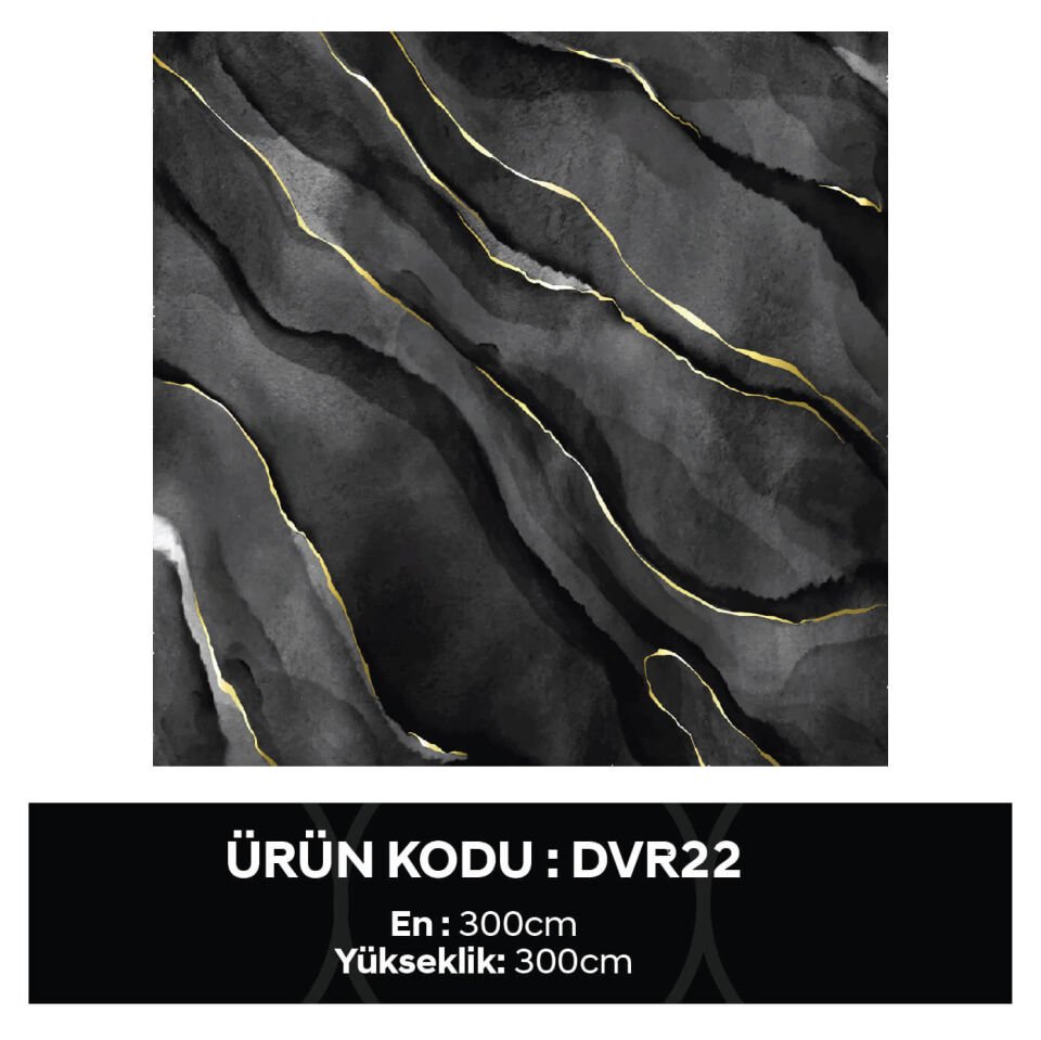 Siyah Gold Mermer Duvar Kağıdı