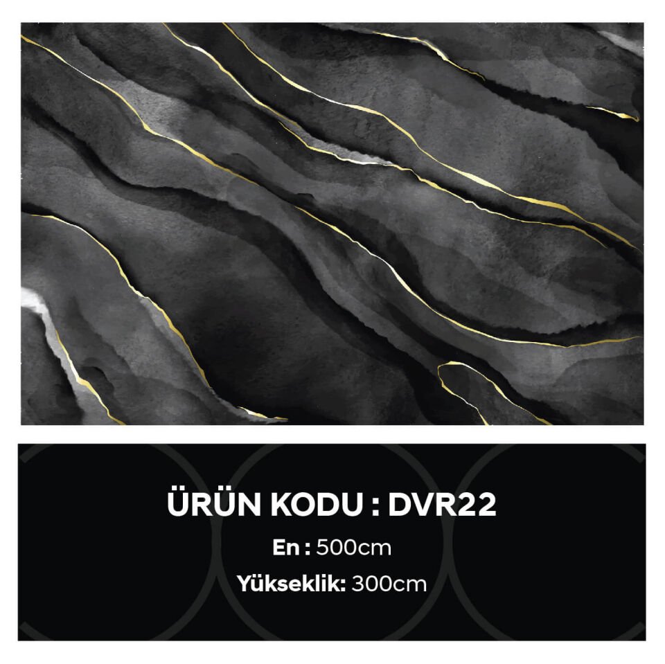 Siyah Gold Mermer Duvar Kağıdı