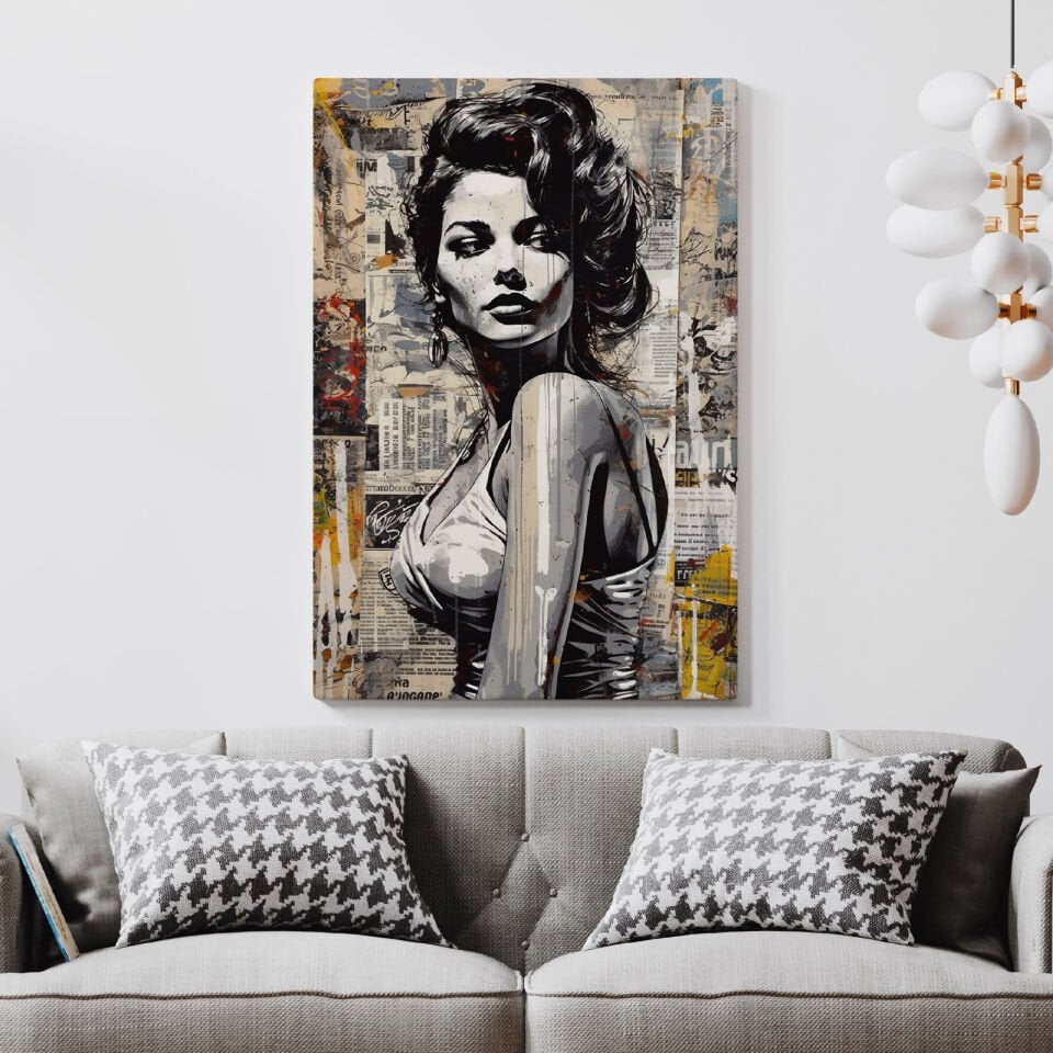 Dekoratif Soyut Kadın Kanvas Tablo