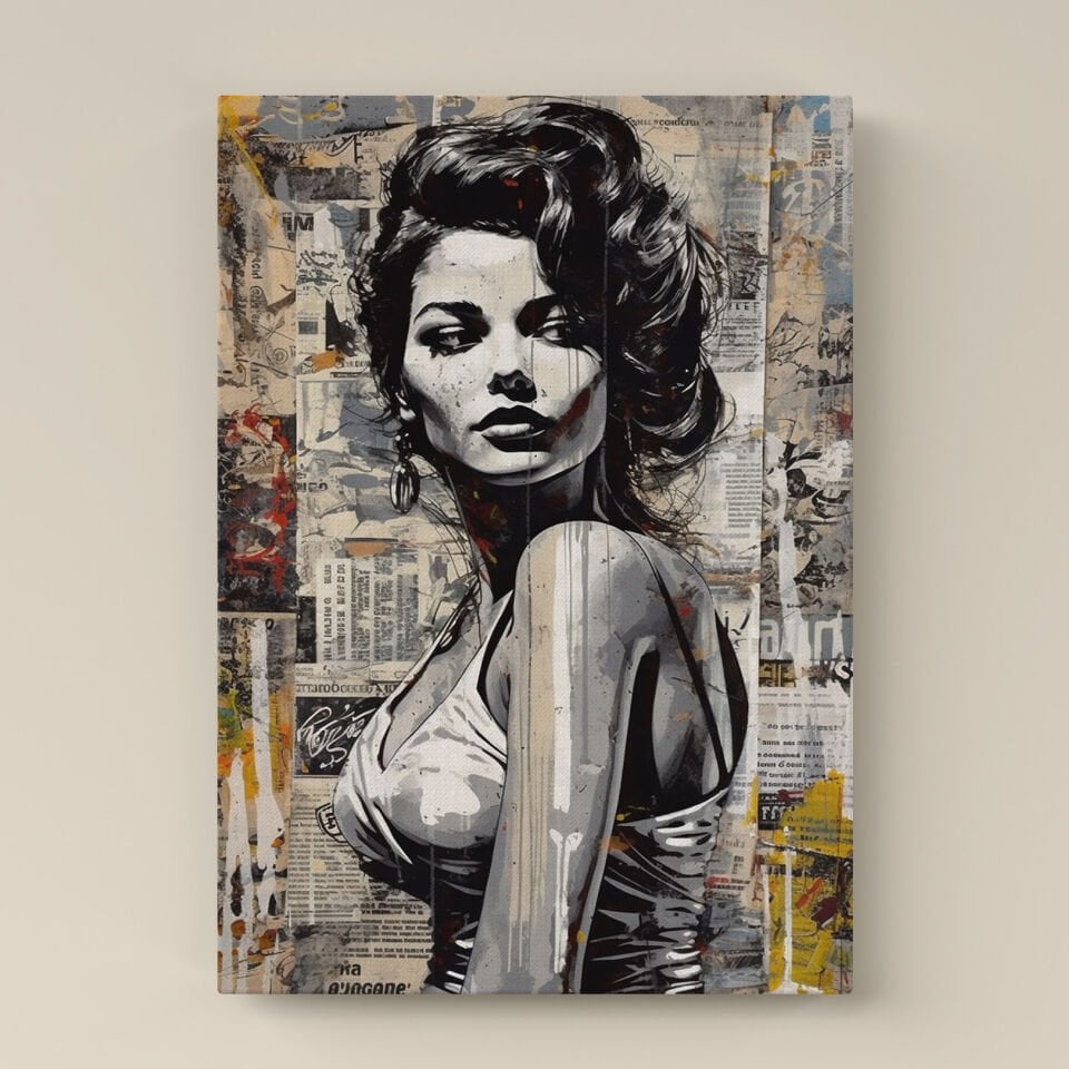 Dekoratif Soyut Kadın Kanvas Tablo