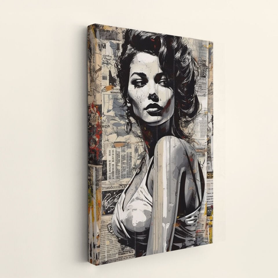 Dekoratif Soyut Kadın Kanvas Tablo