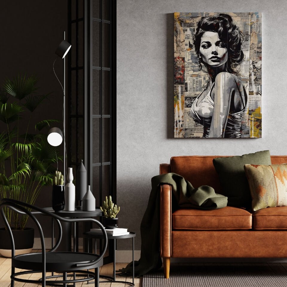 Dekoratif Soyut Kadın Kanvas Tablo