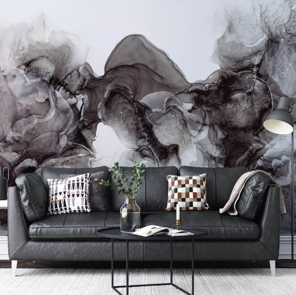 Siyah Mürekkep Duvar Kağıdı