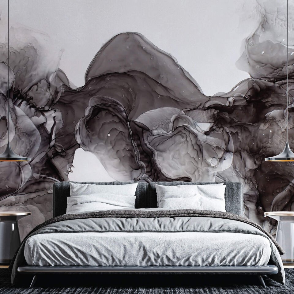 Siyah Mürekkep Duvar Kağıdı