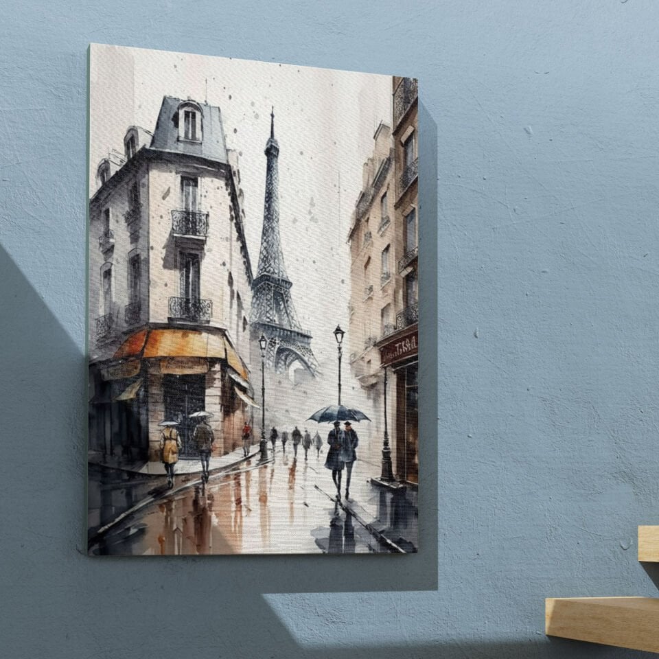Dekoratif Paris Sokağı Kanvas Tablo