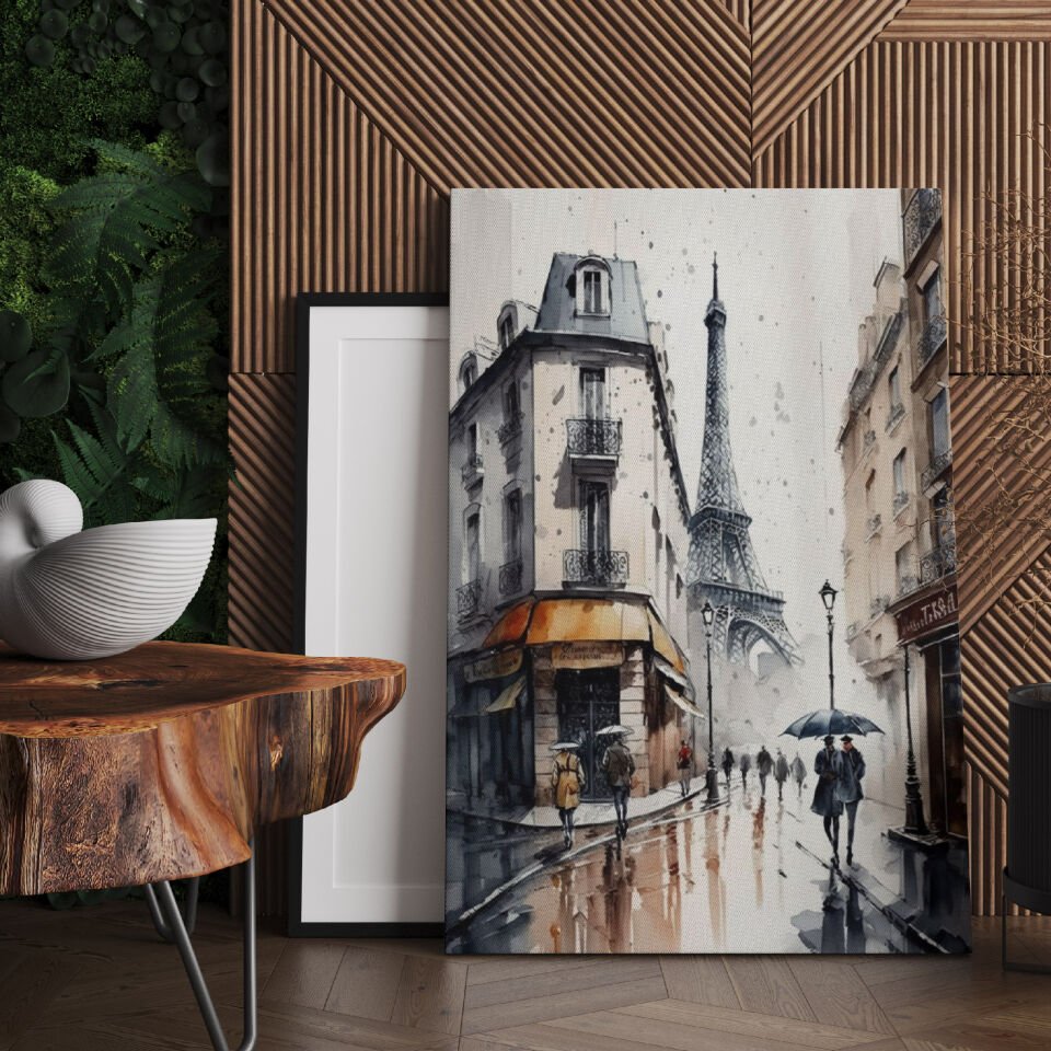 Dekoratif Paris Sokağı Kanvas Tablo