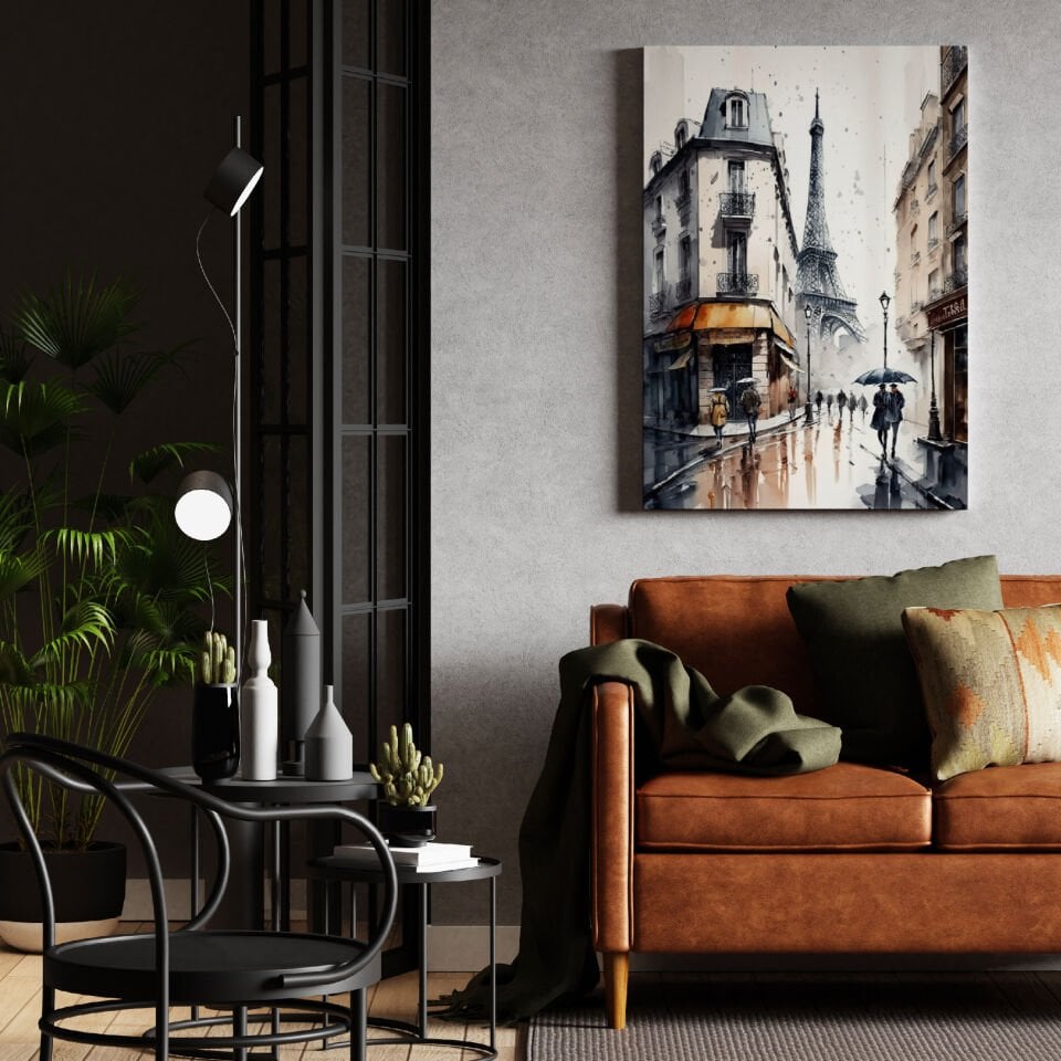 Dekoratif Paris Sokağı Kanvas Tablo