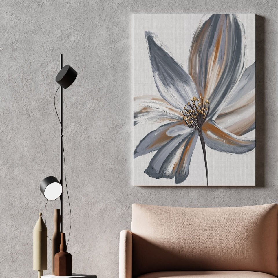 Dekoratif Yağlı Boya Çiçek Kanvas Tablo