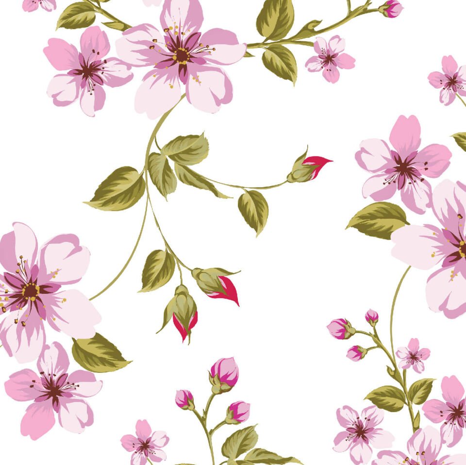 Pembe Kır Çiçekleri Duvar Kağıdı