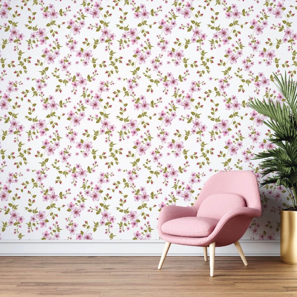 Pembe Kır Çiçekleri Duvar Kağıdı