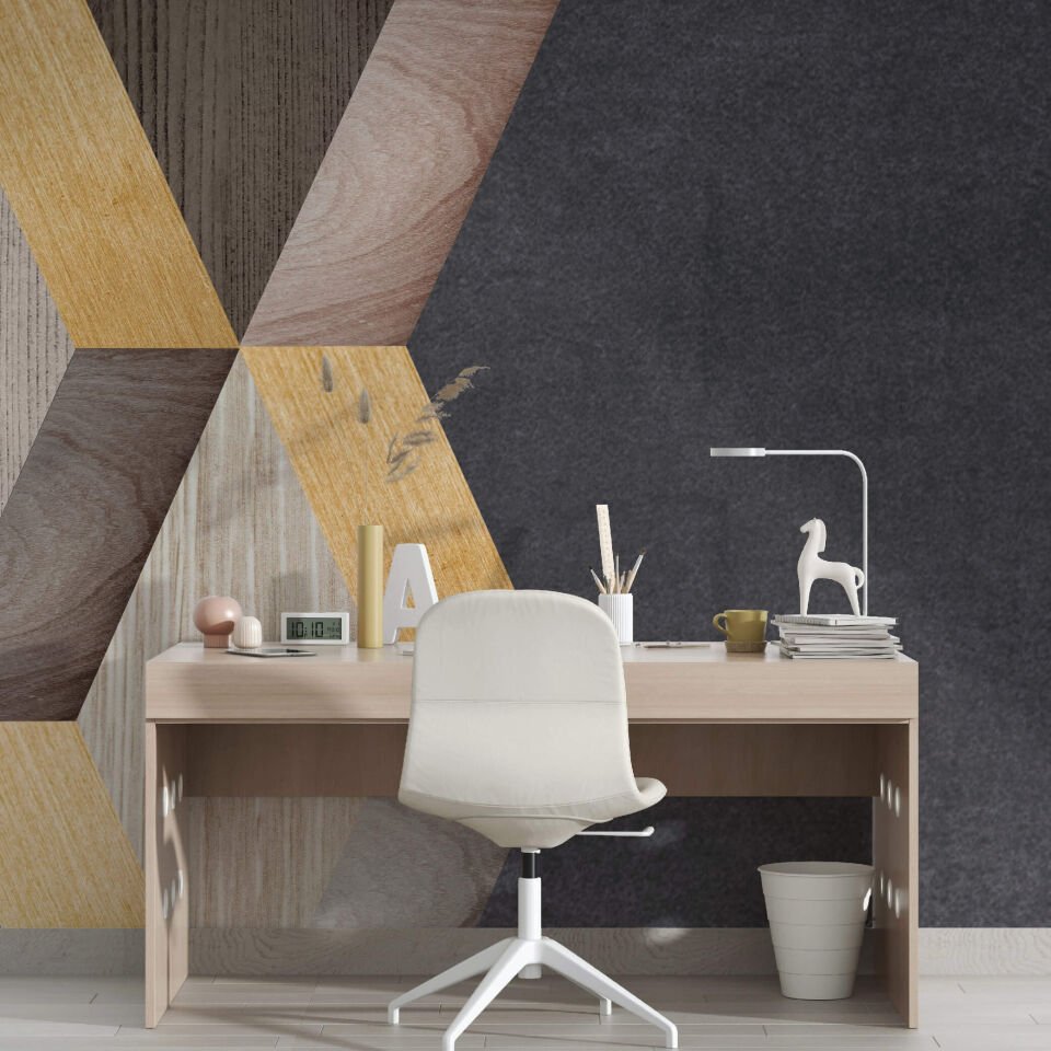 3D Ahşap Duvar Kağıdı