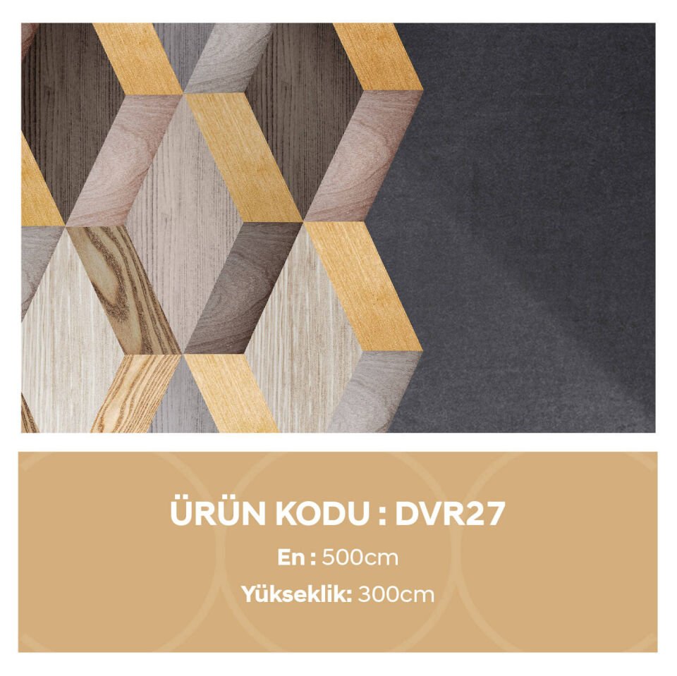 3D Ahşap Duvar Kağıdı