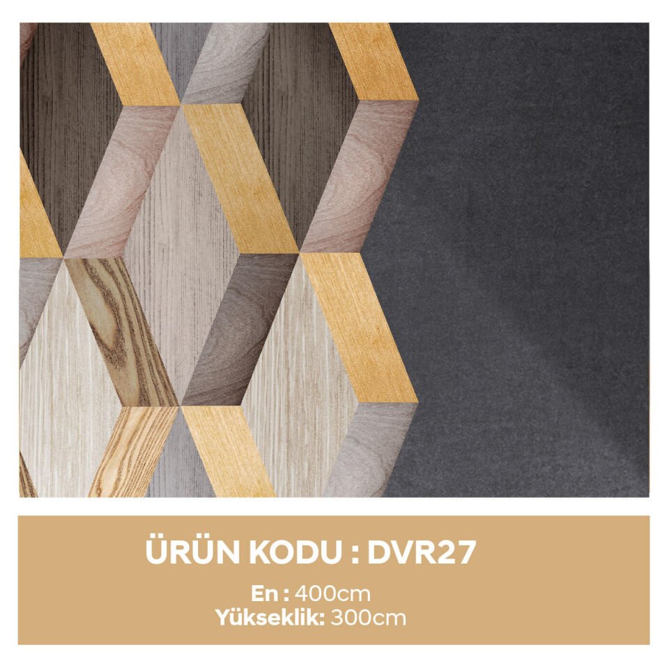 3D Ahşap Duvar Kağıdı