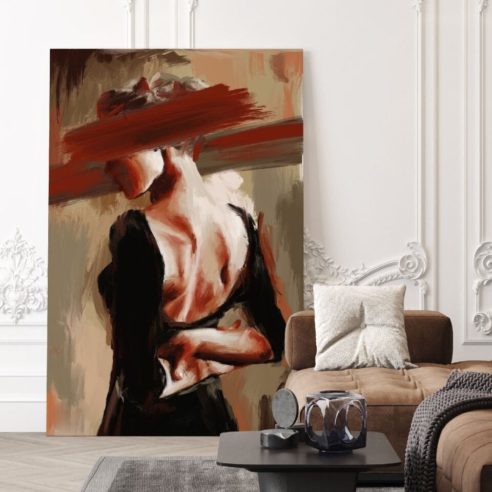 Yağlı Boya Kadın Kanvas Tablo