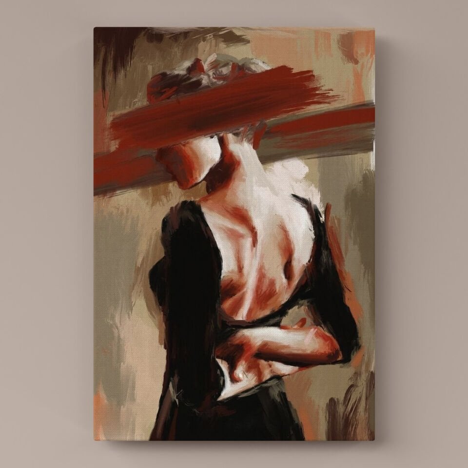 Yağlı Boya Kadın Kanvas Tablo