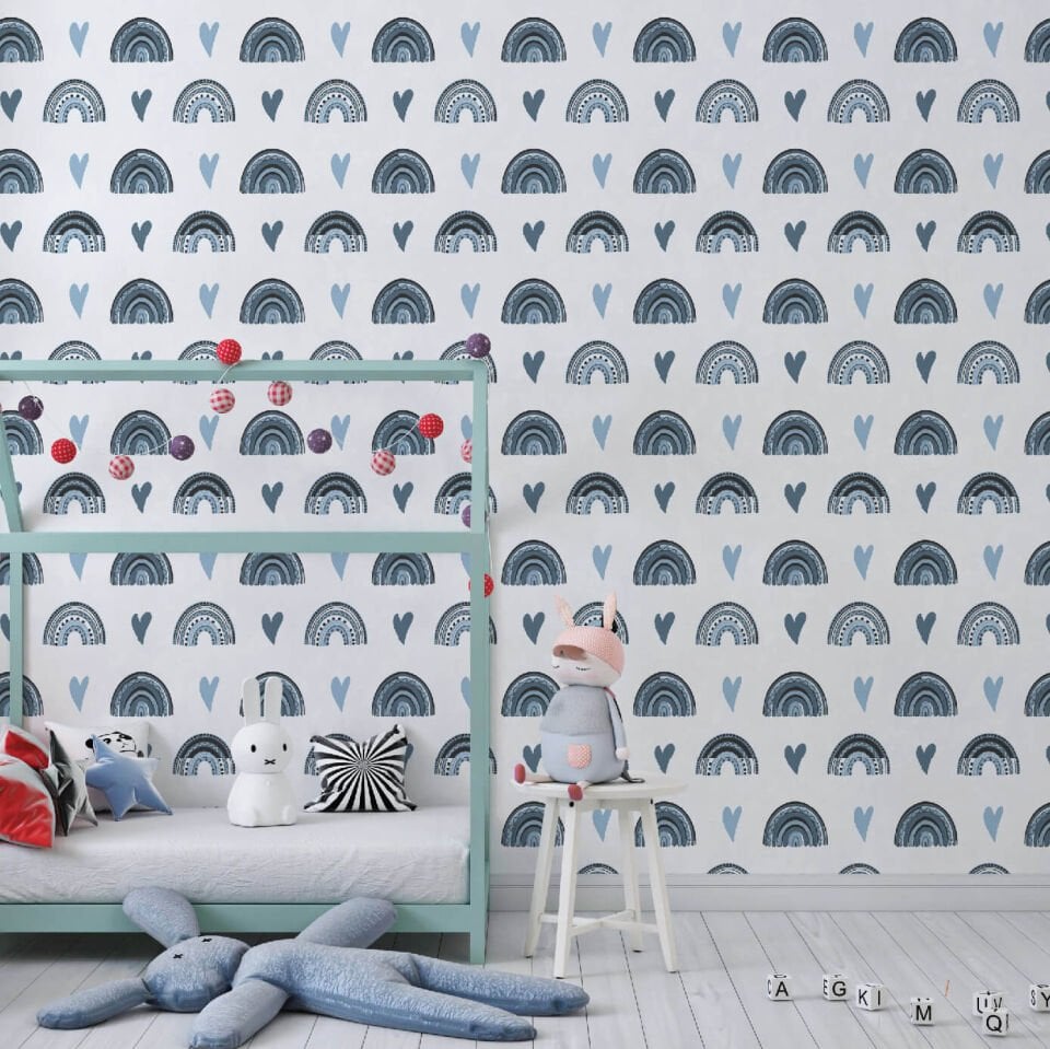 Mavi Gökkuşağı Duvar Kağıdı