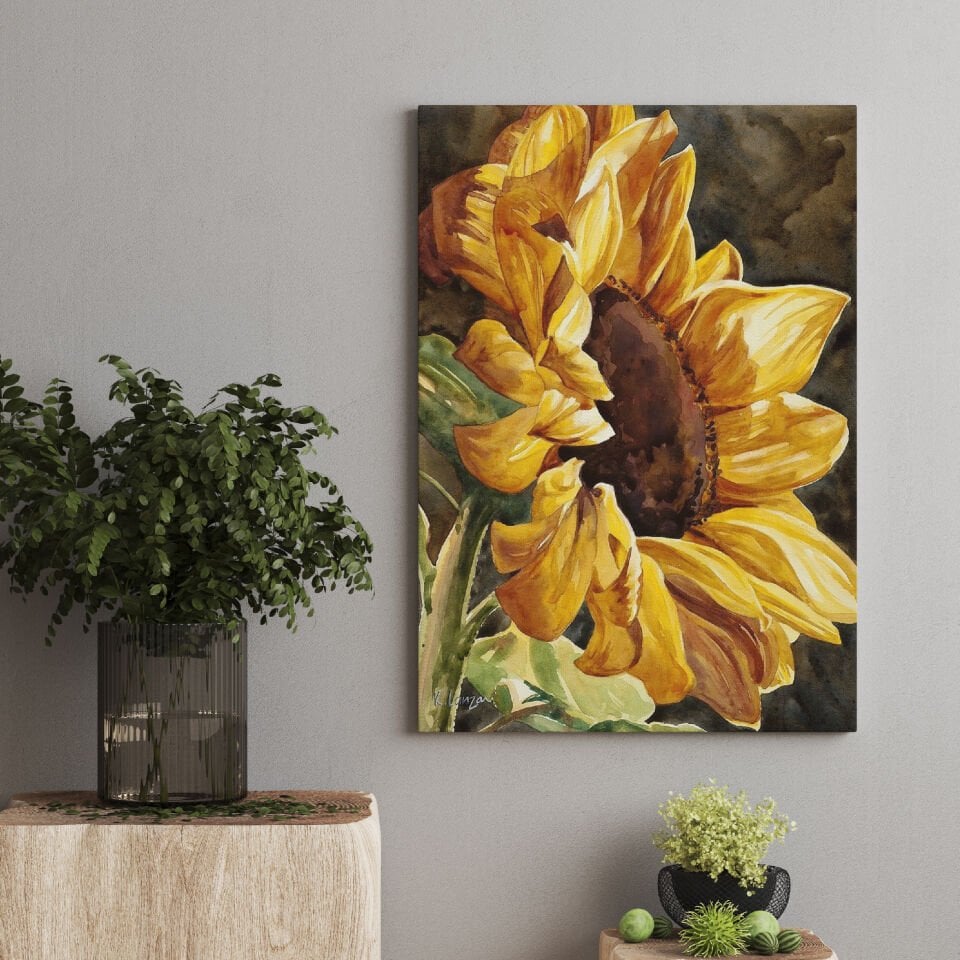 Ay Çiçeği Kanvas Tablo