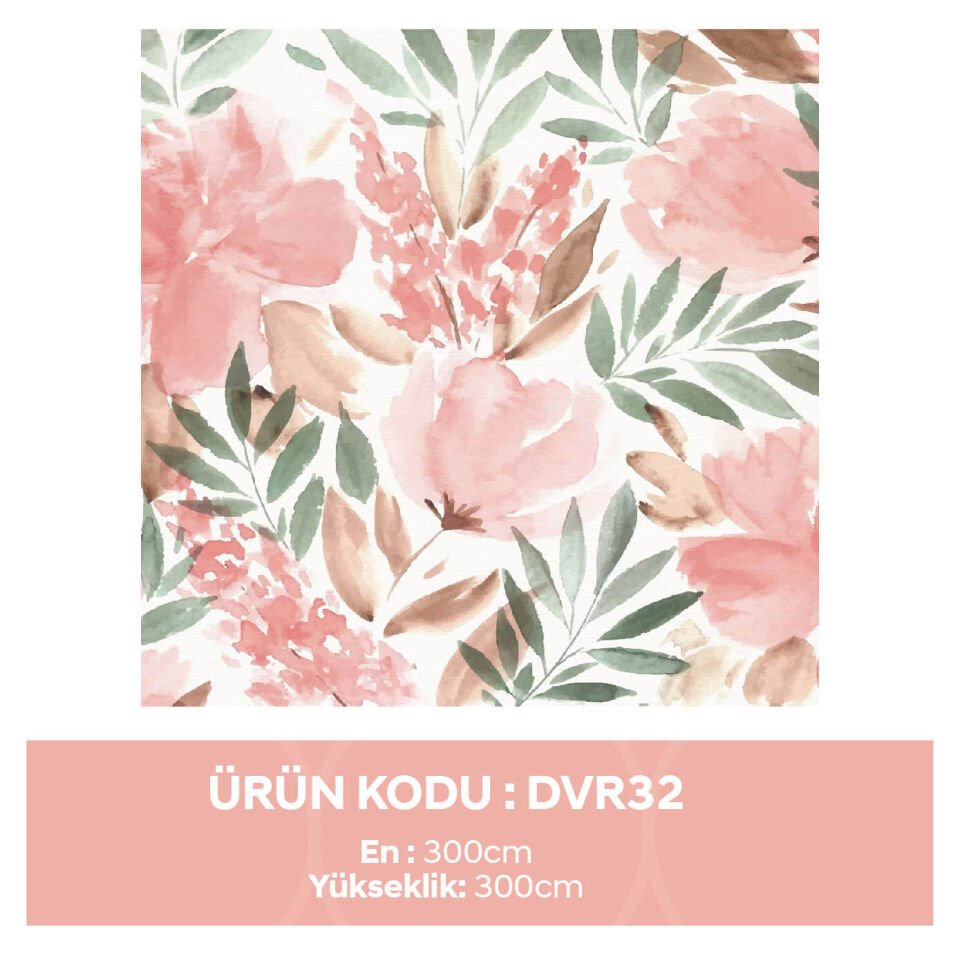Pastel Suluboya Çiçek Duvar Kağıdı