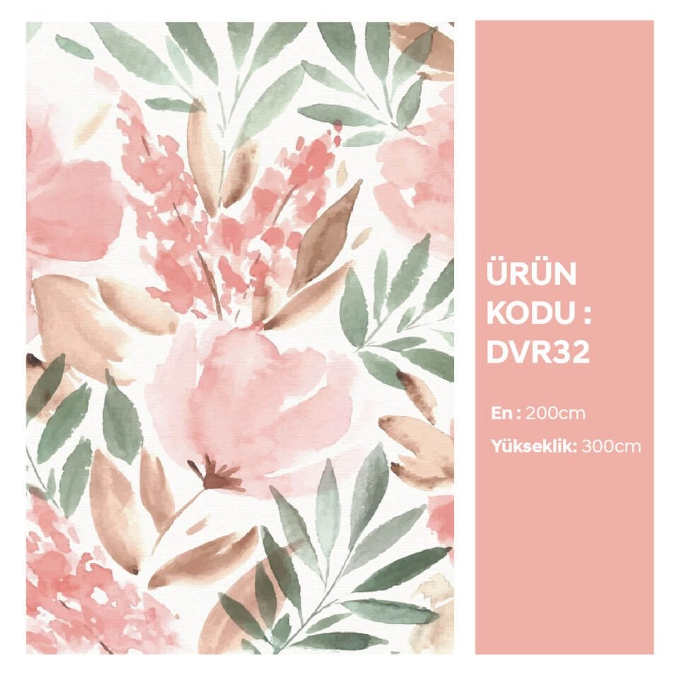 Pastel Suluboya Çiçek Duvar Kağıdı