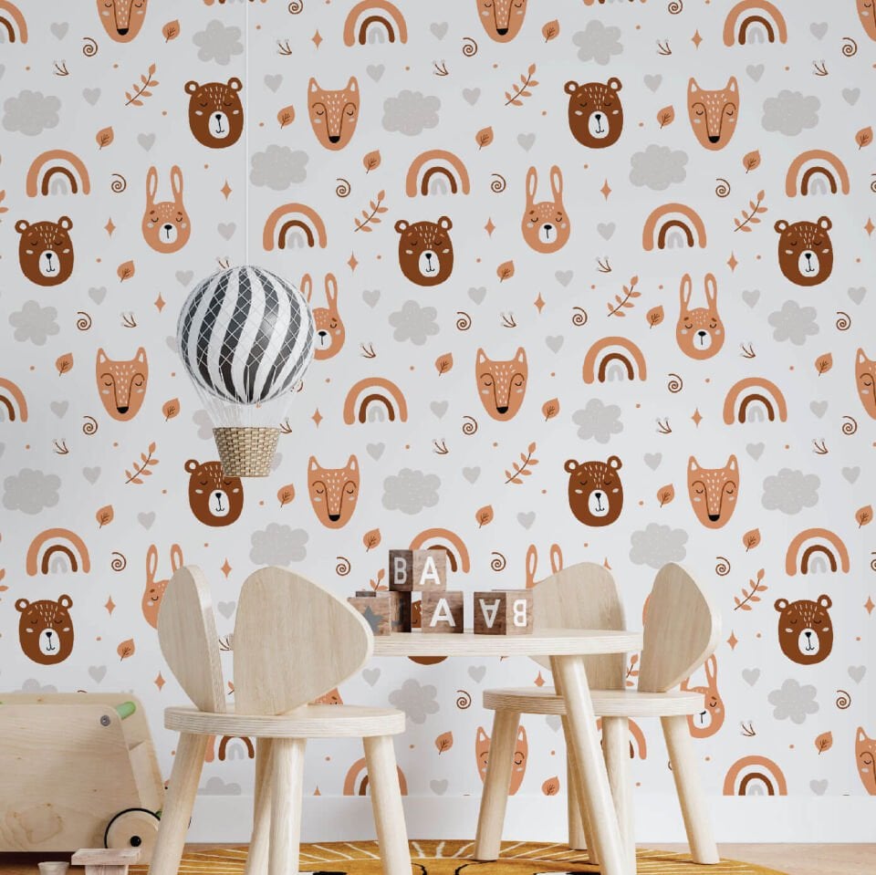 Gökkuşağı ve Hayvanlar Duvar Kağıdı