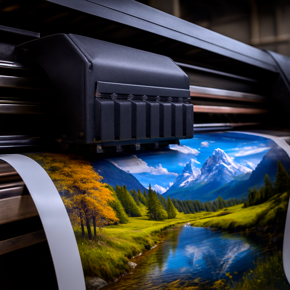 Arkası Siyah Dökme Vinil Baskı