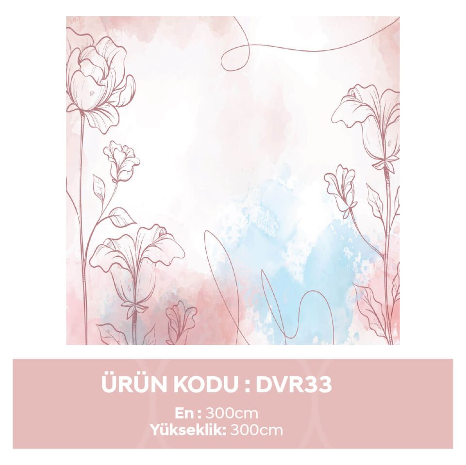 Pembe Suluboya Çiçek Duvar Kağıdı