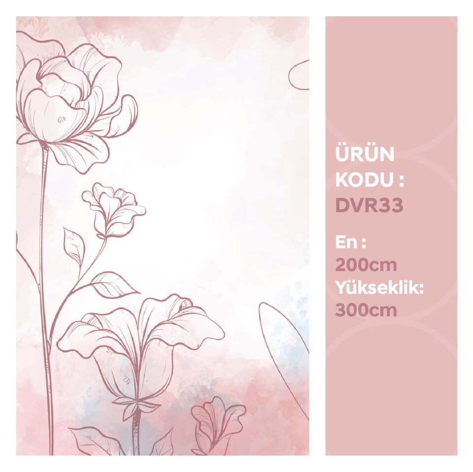 Pembe Suluboya Çiçek Duvar Kağıdı