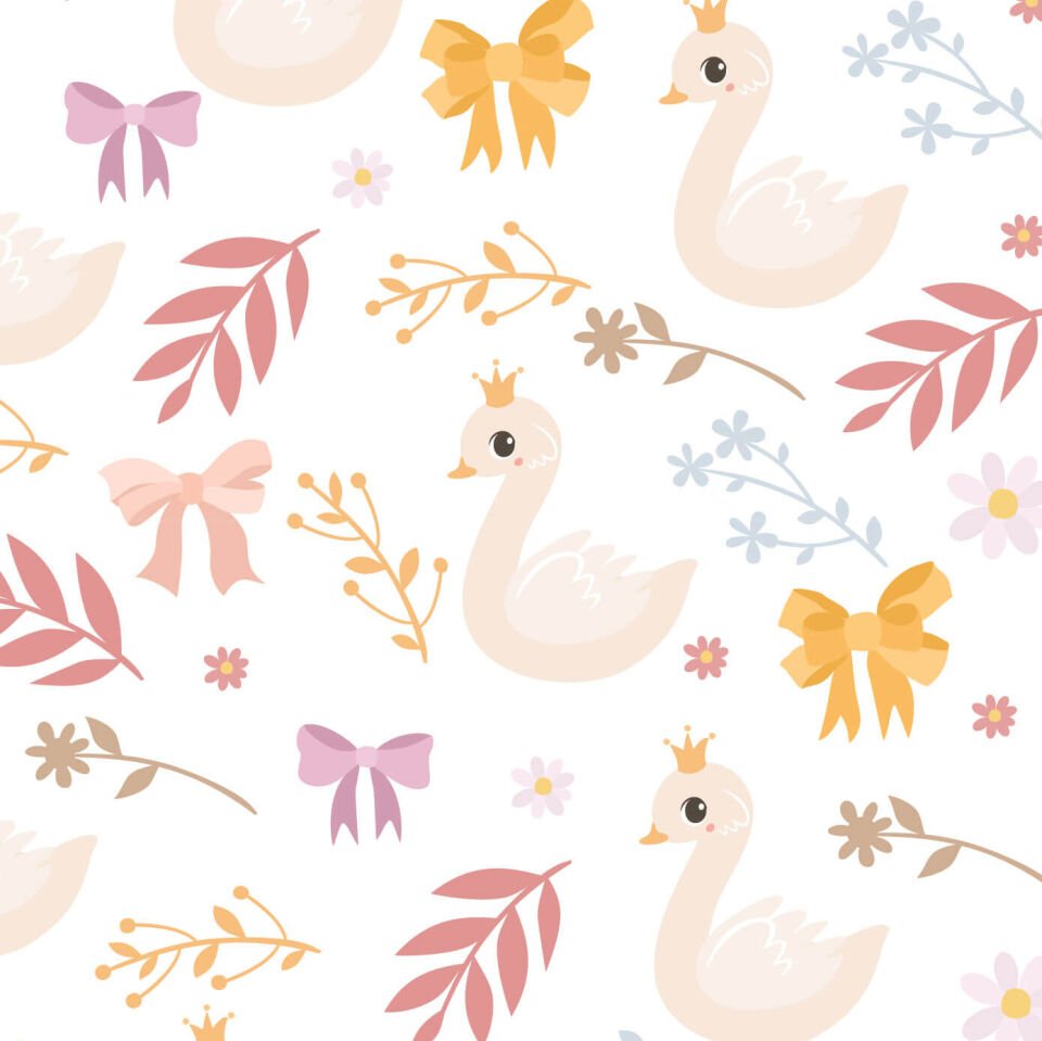 Sevimli Kuğular Duvar Kağıdı