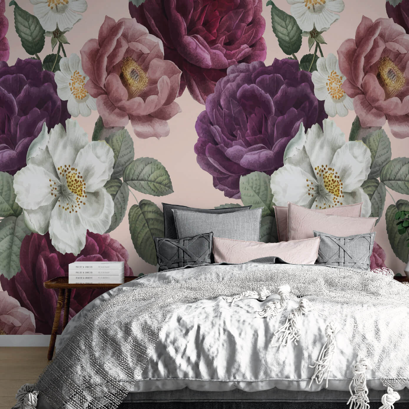 Renkli Çiçekler Duvar Kağıdı