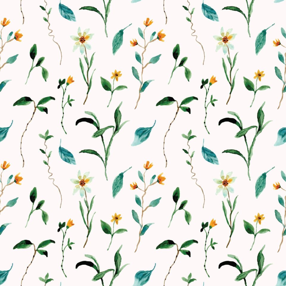 Yeşil Bahar Çiçekleri Duvar Kağıdı