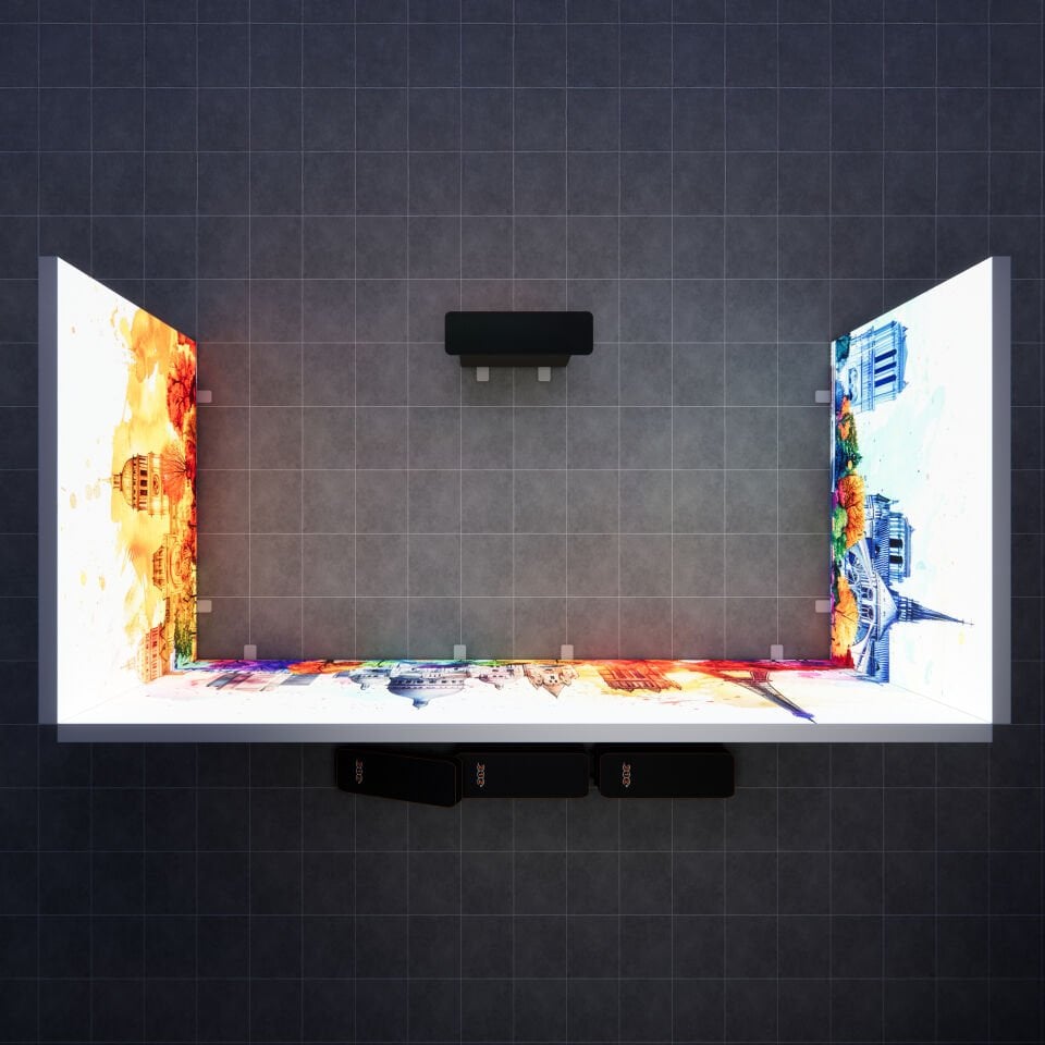 3x6m h225cm Lightbox U Stand