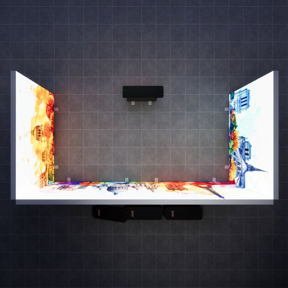 3x6m h225cm Lightbox U Stand