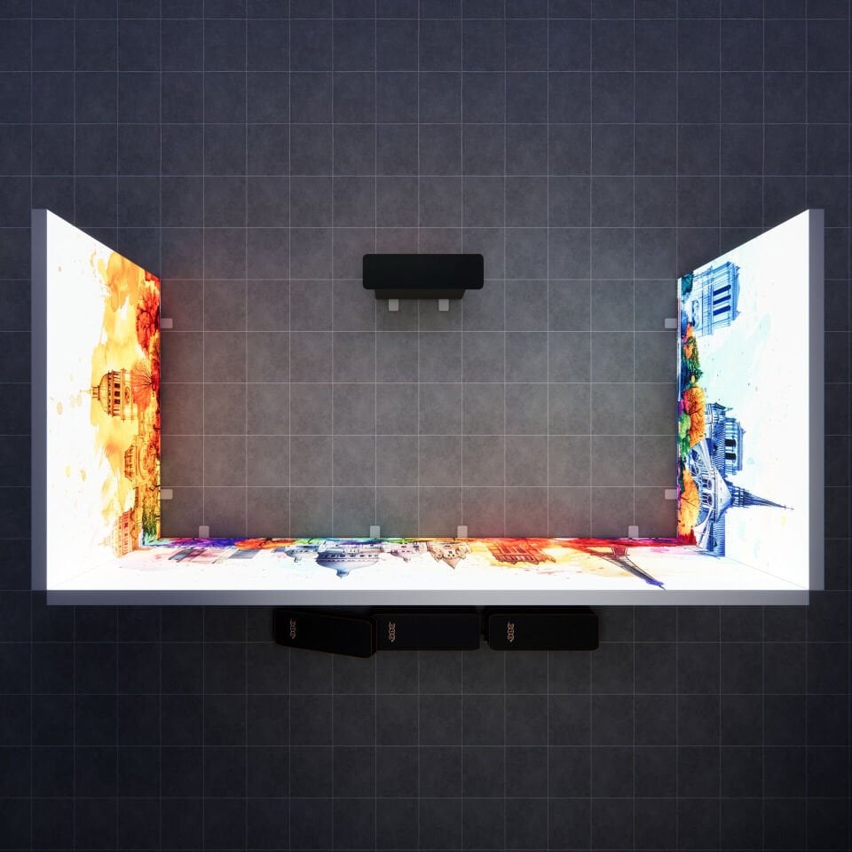 3x6m h225cm Lightbox U Stand