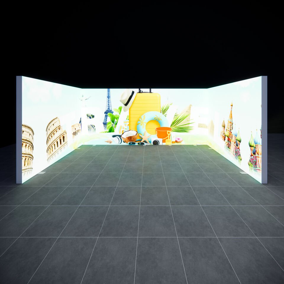 3x5m h225cm Lightbox U Stand