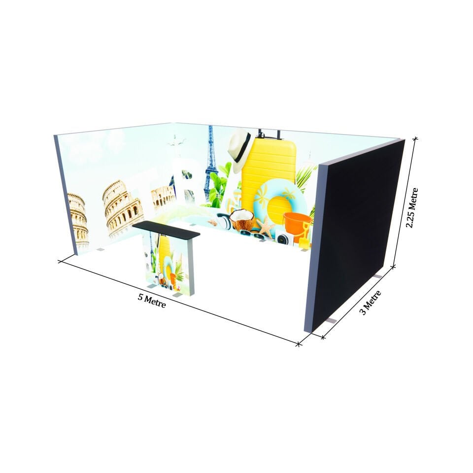 3x5m h225cm Lightbox U Stand
