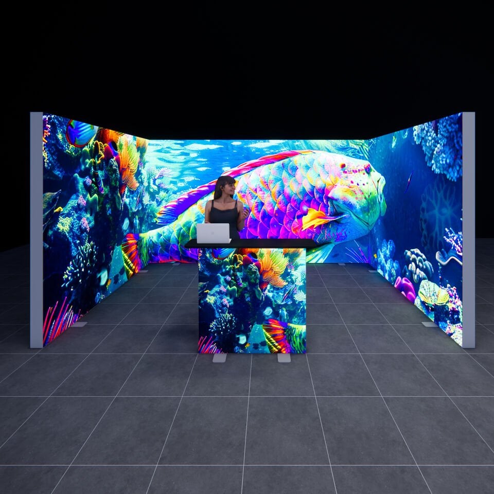 3x4m h225cm Lightbox U Stand