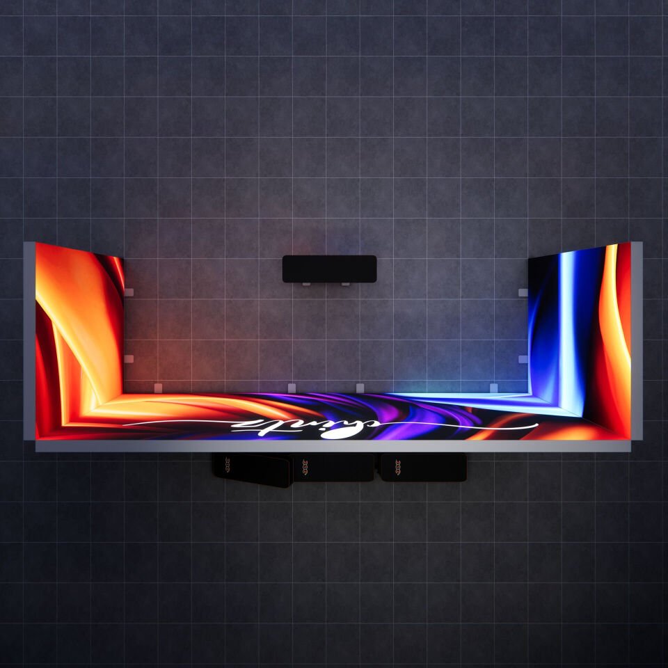 2x6m h225cm Lightbox U Stand